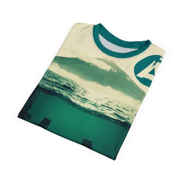 Mountain Landscape AOP Tee, Chill Vibes Unisex Shirt, Nature Lover's Gift, Outdoor Adventure Apparel, Summer Trip Essential