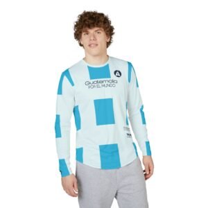 Camisa manga larga protección UV para hombre, diseño de Guatemala, para días de playa y actividades al aire libre.