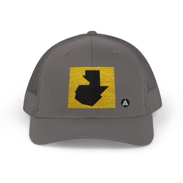 Gorra de camionero con cierre a presión, con mapa de GUATE, perfecta para eventos al aire libre y uso diario.