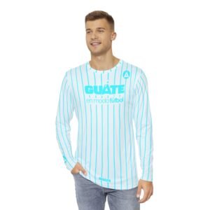 Camisa de manga larga de GUATEMALA con rayas para hombre, perfecta para un look casual y deportivo.