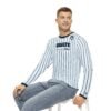 Camisa de manga larga de GUATEMALA con rayas para hombre, perfecta para un look casual y deportivo.