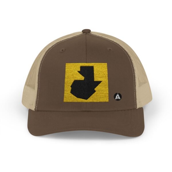 Gorra de camionero con cierre a presión, con mapa de GUATE, perfecta para eventos al aire libre y uso diario.