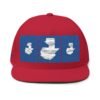 Gorra plana con visera ajustable y diseño de GUATE,  moderna para uso casual.