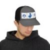 Elegante gorra de camionero con mapa de GUATE, perfecta para aventuras al aire libre.