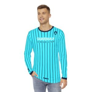 Camisa de manga larga de GUATEMALA con rayas para hombre, perfecta para un look casual y deportivo.
