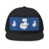Gorra plana con visera ajustable y diseño de GUATE,  moderna para uso casual.