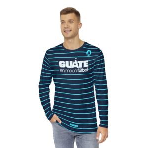 Camisa de manga larga de GUATEMALA con rayas para hombre, perfecta para un look casual y deportivo.