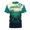 Mountain Landscape AOP Tee, Chill Vibes Unisex Shirt, Nature Lover's Gift, Outdoor Adventure Apparel, Summer Trip Essential