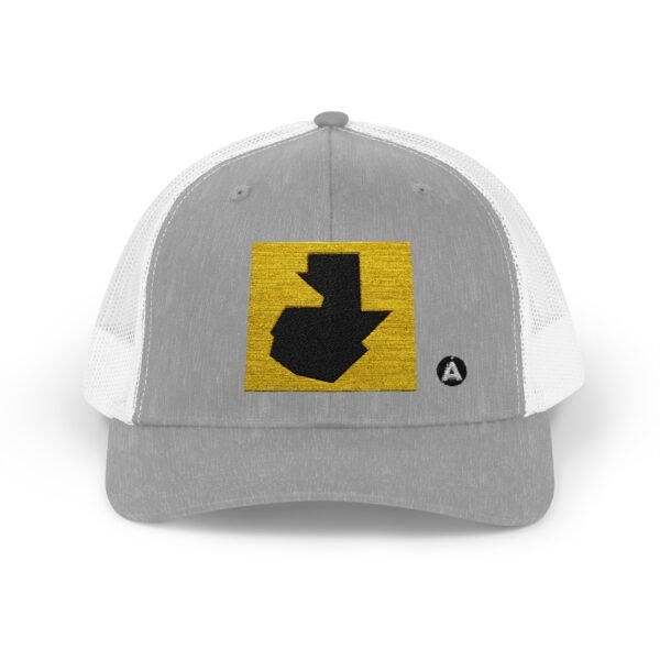 Gorra de camionero con cierre a presión, con mapa de GUATE, perfecta para eventos al aire libre y uso diario.