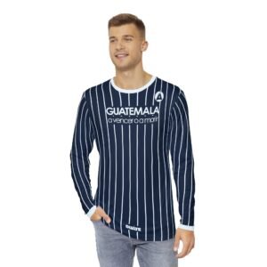 Camisa de manga larga de GUATEMALA con rayas náuticas para hombre, perfecta para un look casual.