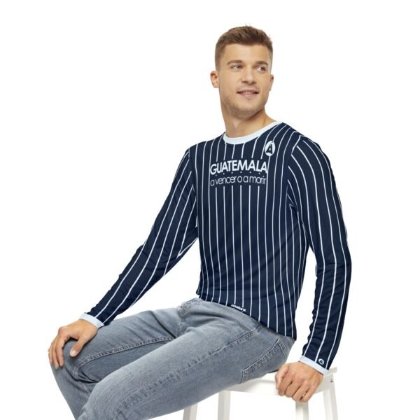 Camisa de manga larga de GUATEMALA con rayas náuticas para hombre, perfecta para un look casual.