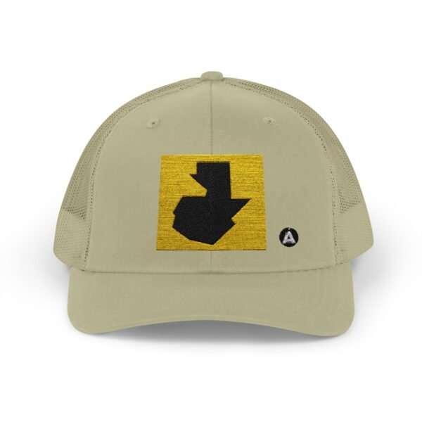 Gorra de camionero con cierre a presión, con mapa de GUATE, perfecta para eventos al aire libre y uso diario.