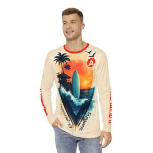 Camisa de hombre de El Paredón, ropa de playa, regalo para surfistas y viajeros, ropa informal para el día a día.