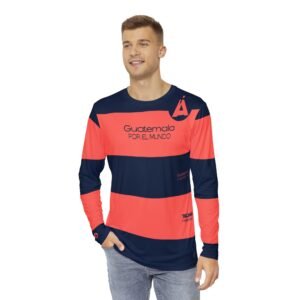 Camisa de rayas de manga larga de Guatemala para hombre, perfecta para ropa casual, ideal para diversas ocasiones.