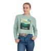 Cropped Sweatshirt with Aithlán & Samabaj Design, Trendy Streetwear, Cozy Gift for Her, Summer Fashion, Travel Memories