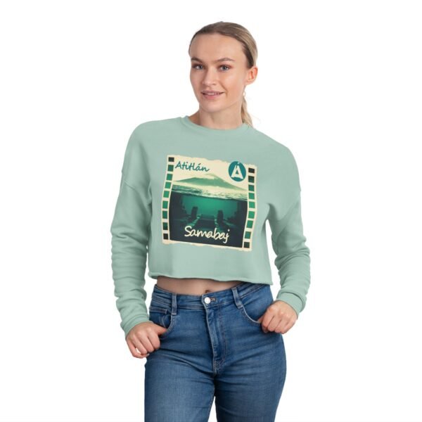 Cropped Sweatshirt with Aithlán & Samabaj Design, Trendy Streetwear, Cozy Gift for Her, Summer Fashion, Travel Memories