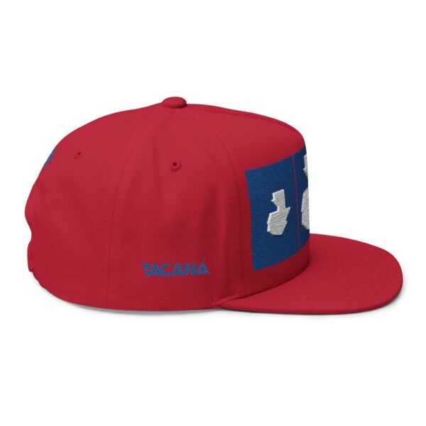 Gorra plana con visera ajustable y diseño de GUATE,  moderna para uso casual.