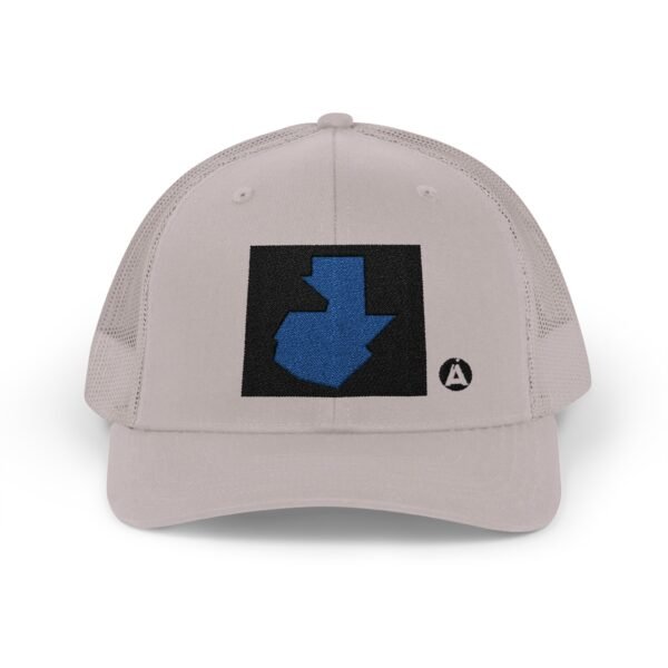 Gorra de camionero con mapa de GUATE, perfecta para aventuras al aire libre, festivales de verano.