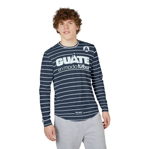 Camisa de GUATE de manga larga con protección UV para hombre, perfecta para aficionados al fútbol, viajes o regalo.
