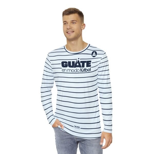 Camisa de GUATE de manga larga con protección UV para hombre, perfecta para aficionados al fútbol, ​​viajes o regalo.