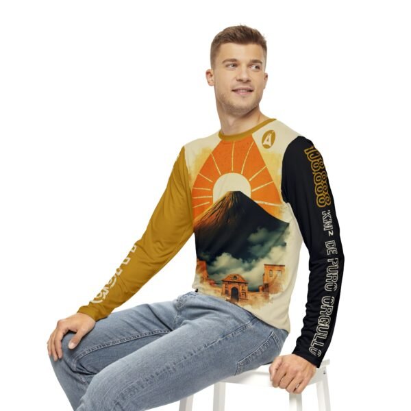 Camisa manga larga de hombre con diseño de La Antugua, ideal para vacaciones, viajes y ropa casual para el día a día.