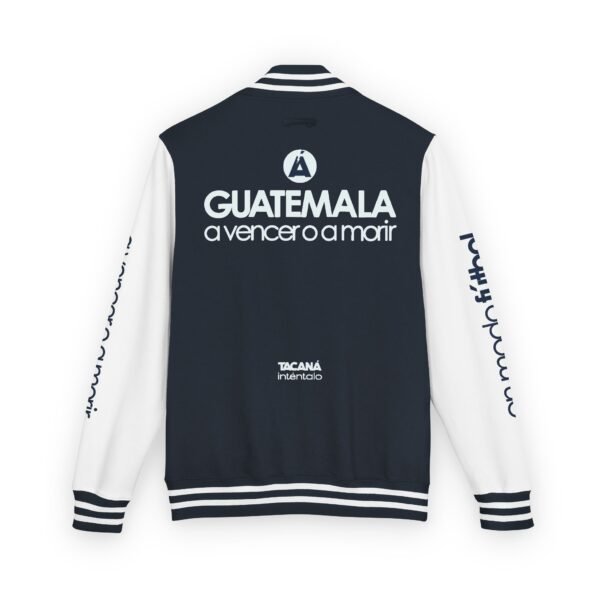 Chaqueta unisex de Guatemala, ideal para usar en eventos deportivos, reuniones escolares o salidas cotidianas.